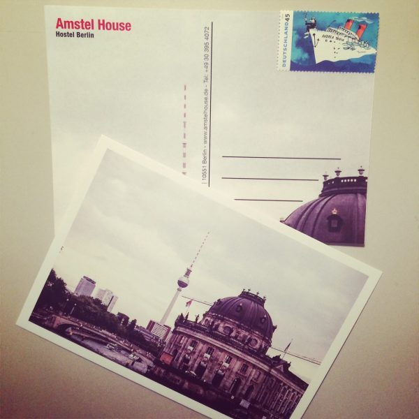 post card tv tower berlin