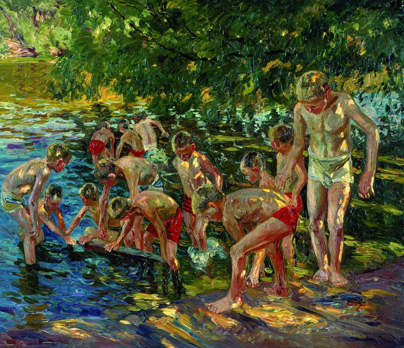 Philipp Franck BADENDE KNABEN AN DER HAVEL
